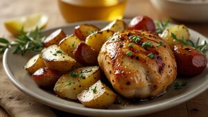 Greek Honey Mustard Chicken and Potatoes