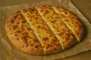 Crispy Cheese Bread (Kashkaval Style) with melted cheese inside.