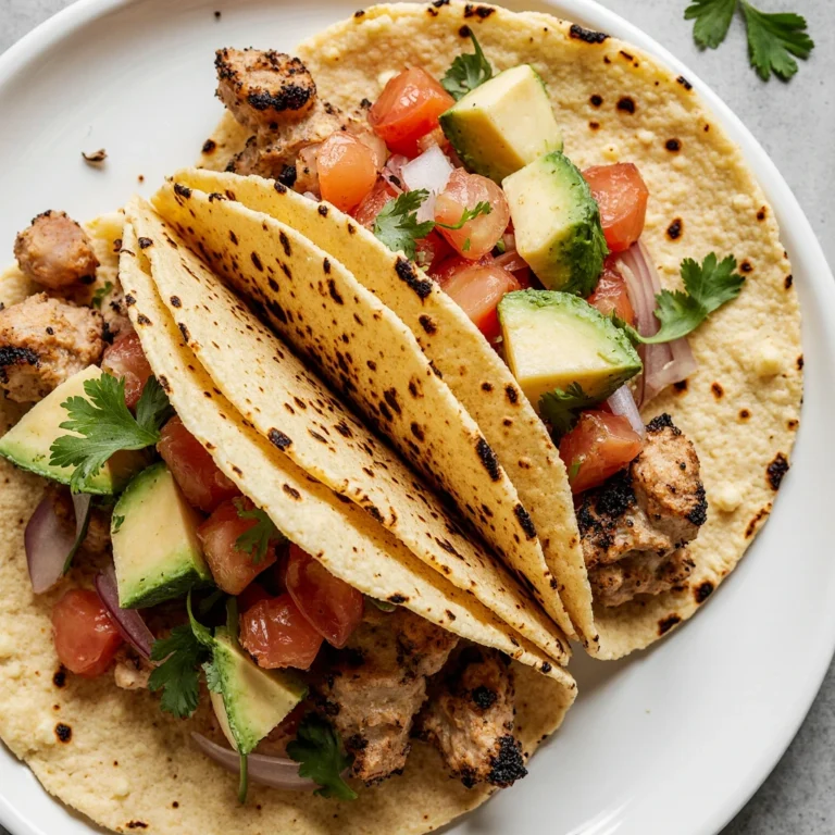 Easy chicken tacos with homemade chicken taco spice rub – a quick weeknight chicken taco recipe