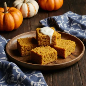 Moist and fluffy Pumpkin Cornbread, perfect for Thanksgiving side recipes